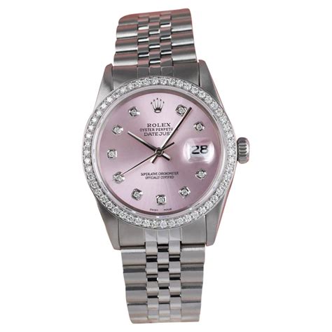 pink rolex with diamonds price|Rolex 34 datejust pink face.